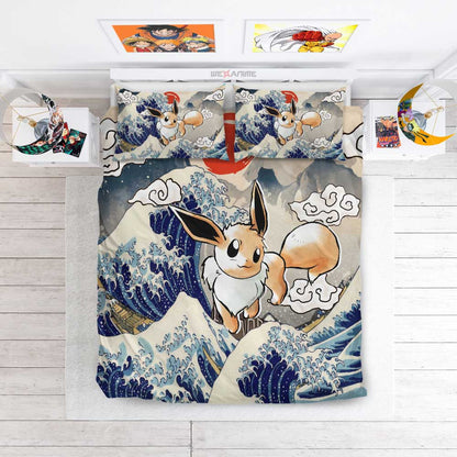 Eevee Bedding Set Kanagawa Great Wave Edition