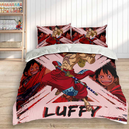 Monkey D. Luffy Wano Arc Bedding Set Anime