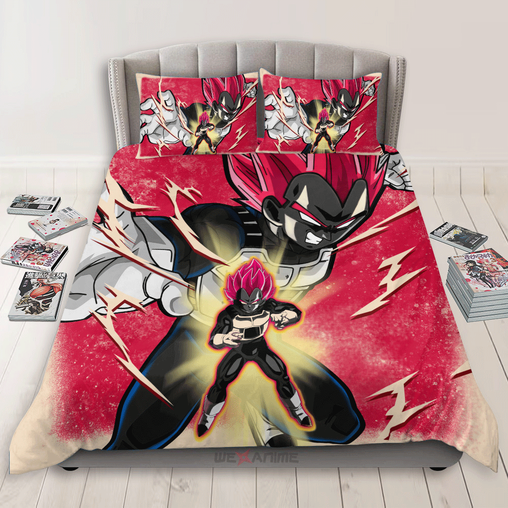 Vegeta Super Saiyan God Bedding Set Anime Custom