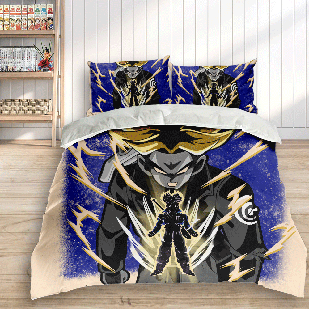 Future Trunks Super Saiyan 2 Bedding Set Anime Custom