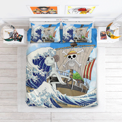 Kanagawa Great Wave Going Merry Bedding Set Home Decor