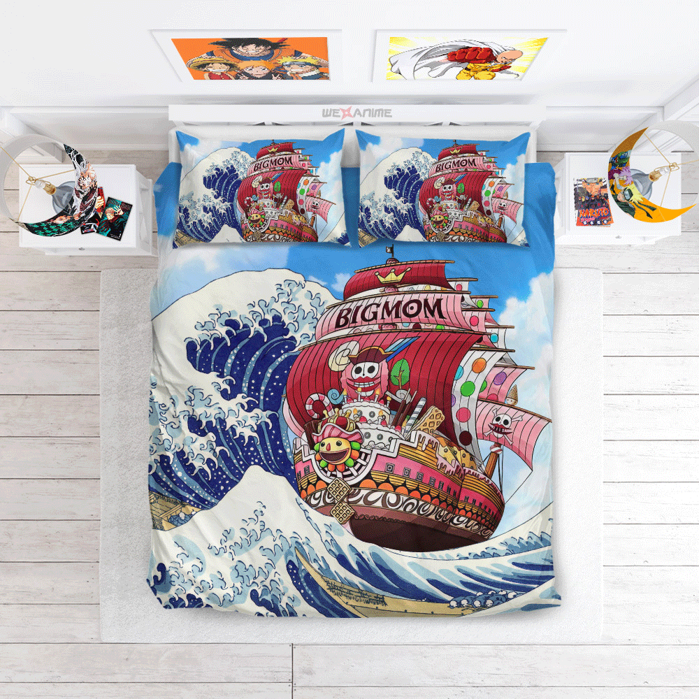 Kanagawa Great Wave Queen Mama Chanter Bedding Set Home Decor