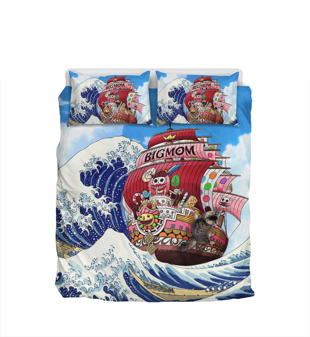 Kanagawa Great Wave Queen Mama Chanter Bedding Set Home Decor