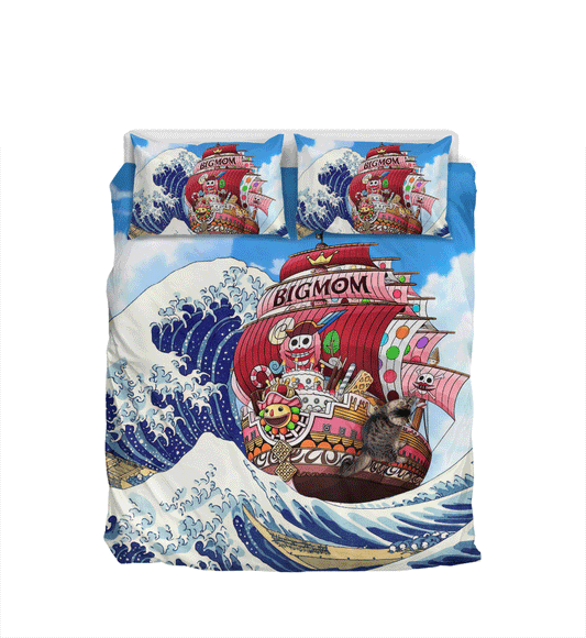 Kanagawa Great Wave Queen Mama Chanter Bedding Set Home Decor