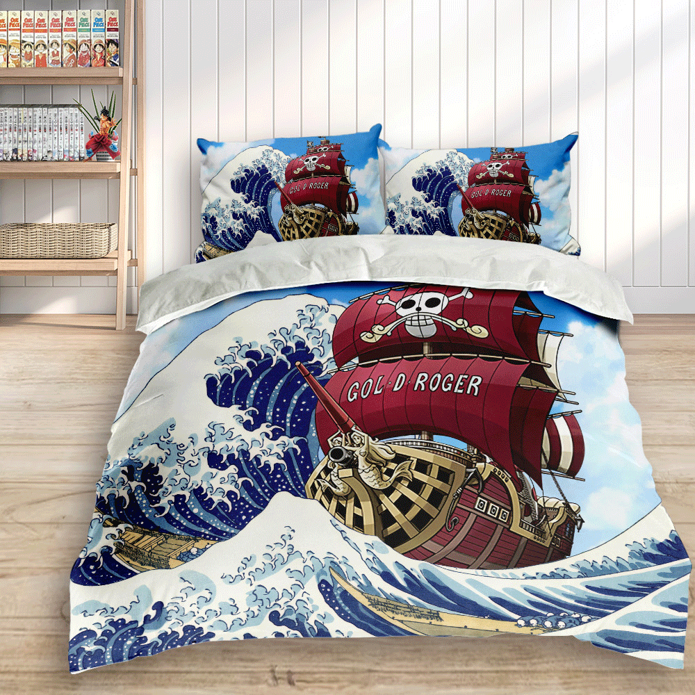 Kanagawa Great Wave Oro Jackson Bedding Set Home Decor