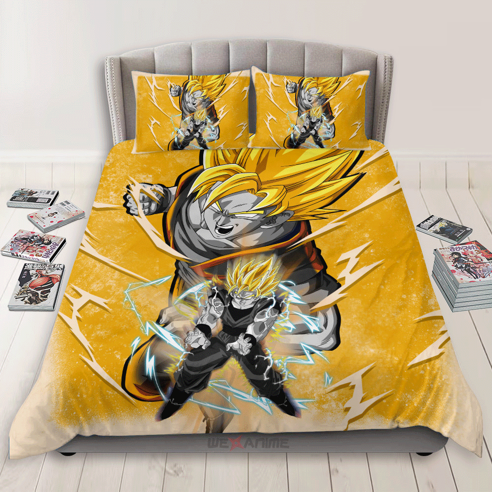 Goku Super Saiyan 2 Custom Bedding Set Home Decor