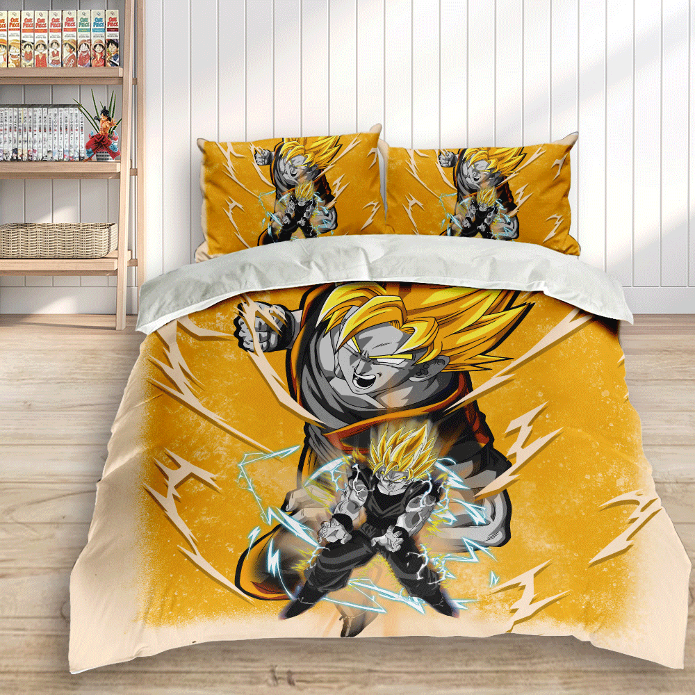 Goku Super Saiyan 2 Custom Bedding Set Home Decor