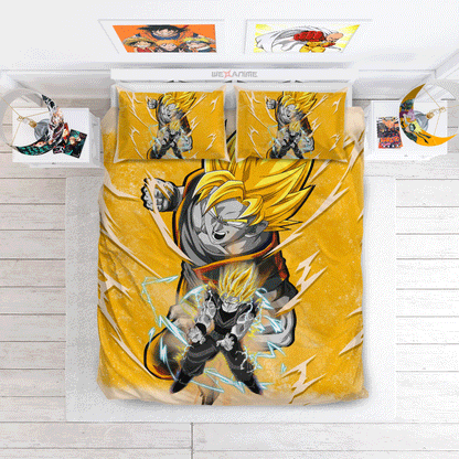 Goku Super Saiyan 2 Custom Bedding Set Home Decor