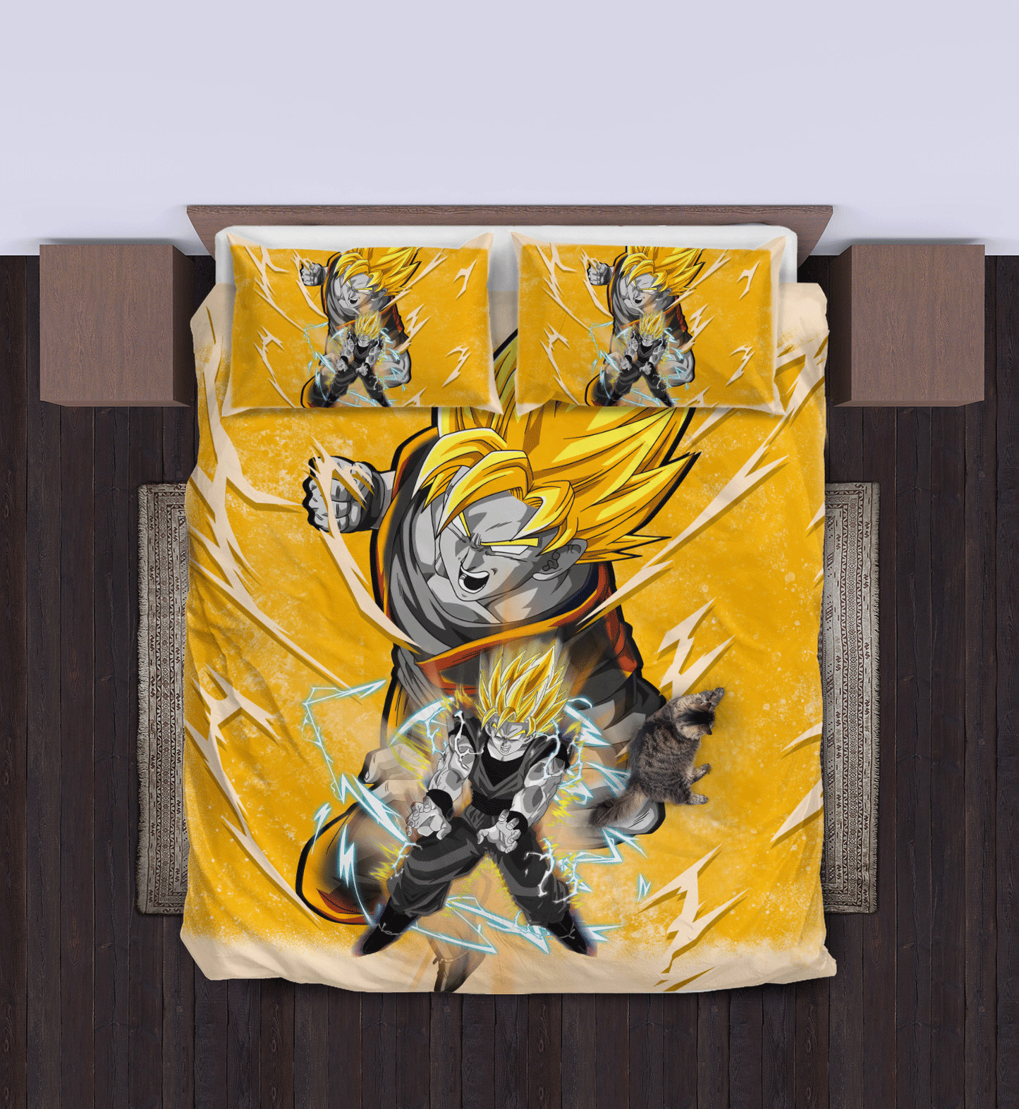 Goku Super Saiyan 2 Custom Bedding Set Home Decor