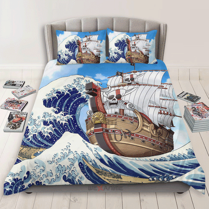 Kanagawa Great Wave Red Force Custom Bedding Set Home Decor