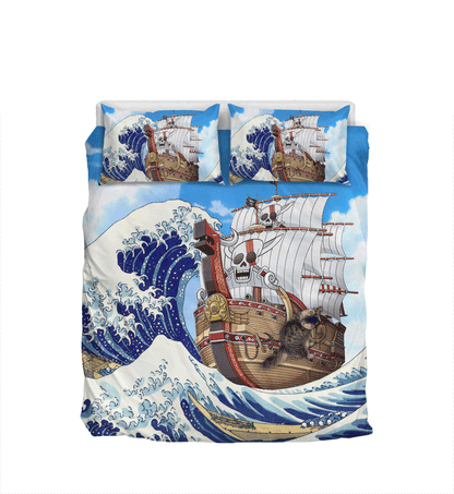 Kanagawa Great Wave Red Force Custom Bedding Set Home Decor