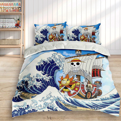 Thousand Sunny Kanagawa Great Wave Edition Bedding Set