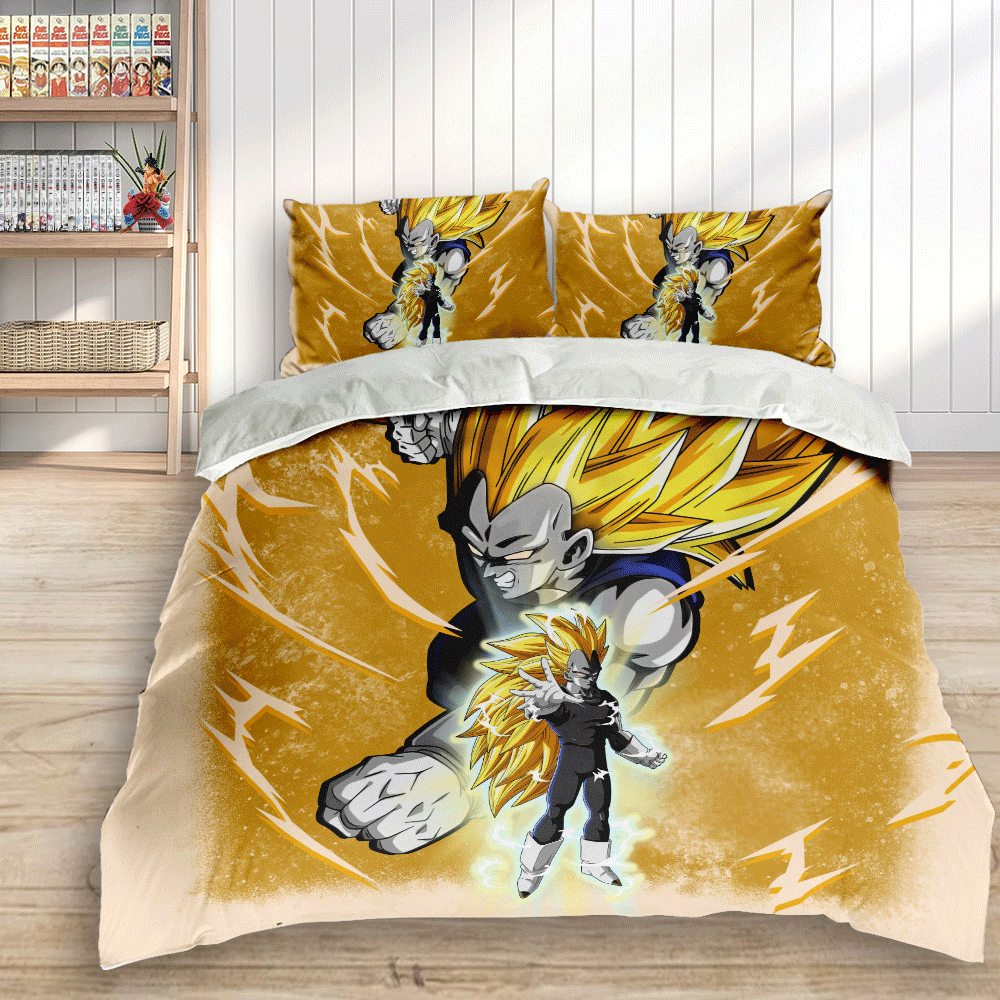 Vegeta Super Saiyan 3 Bedding Set Decor Bedding Room