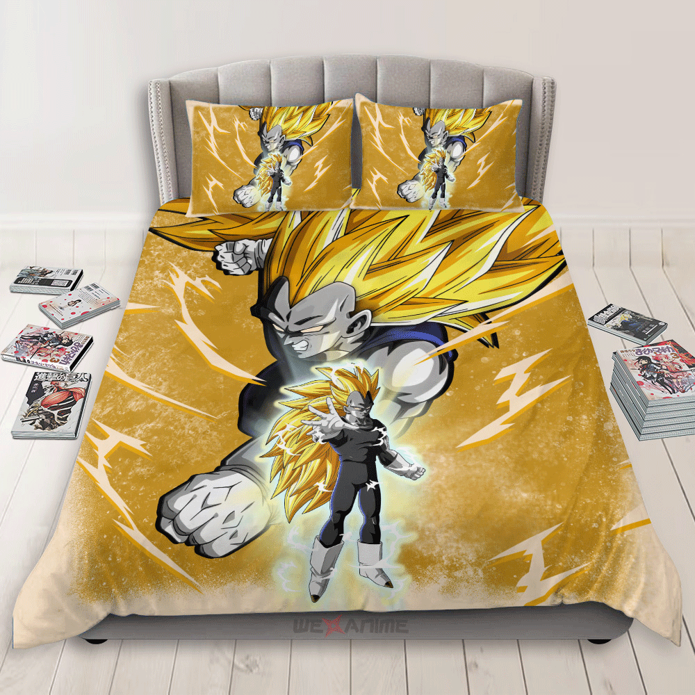 Vegeta Super Saiyan 3 Bedding Set Decor Bedding Room