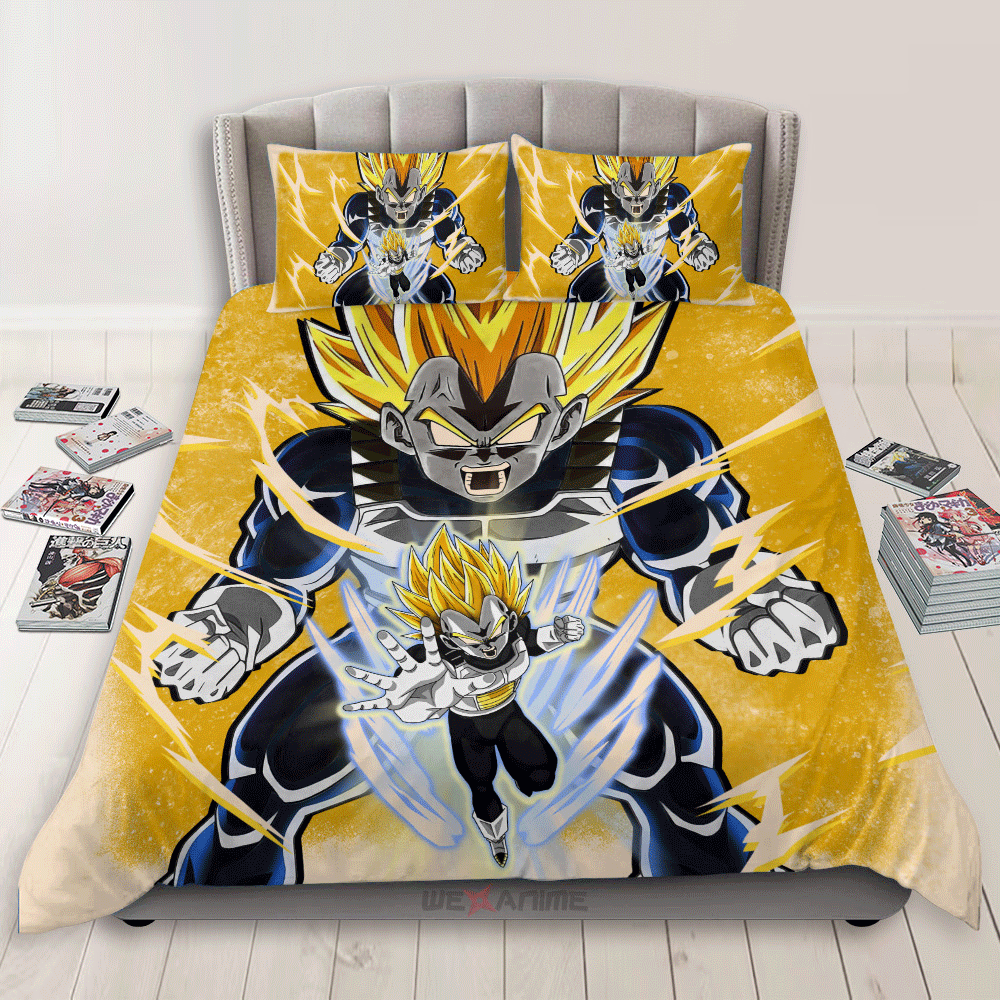 Vegeta Super Saiyan 2 Custom Bedding Set Decor Bedding Room