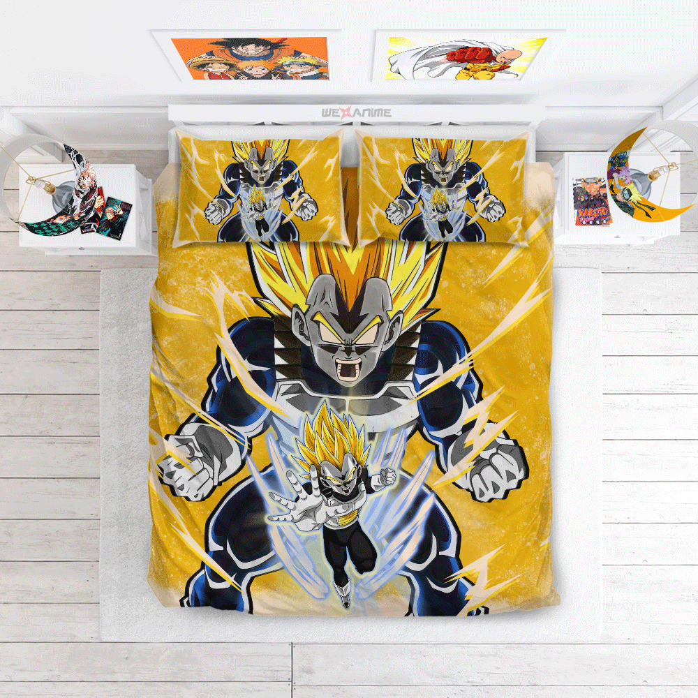 Vegeta Super Saiyan 2 Custom Bedding Set Decor Bedding Room