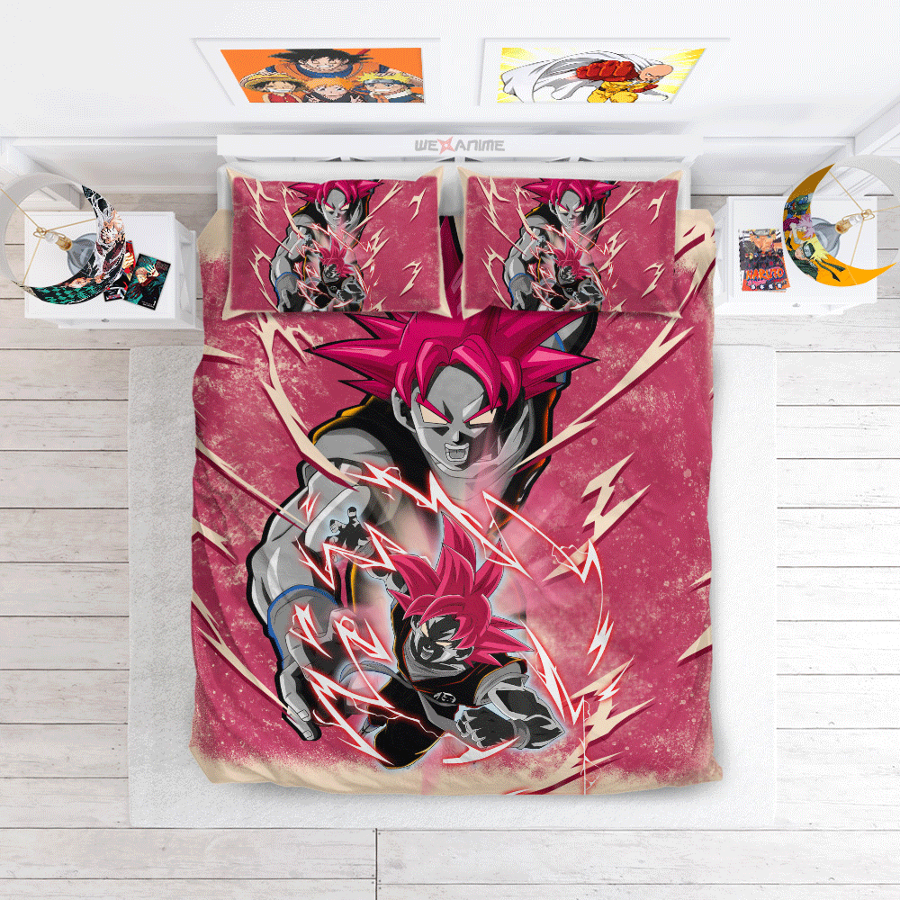 Goku Super Saiyan God Custom Bedding Set