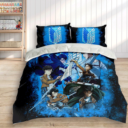 Levi Ackerman Custom Bedding Set Home Decor