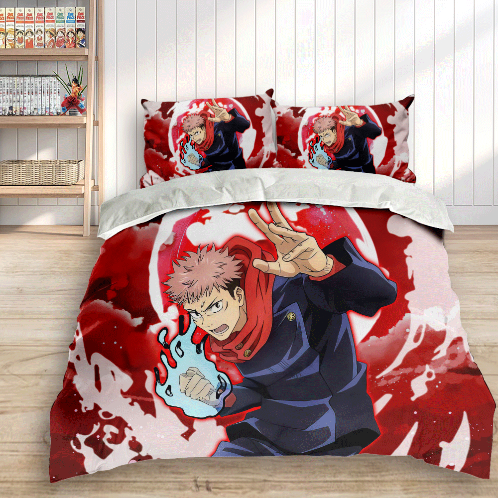 Yuji Itadori Polyester Duvet Cover Set