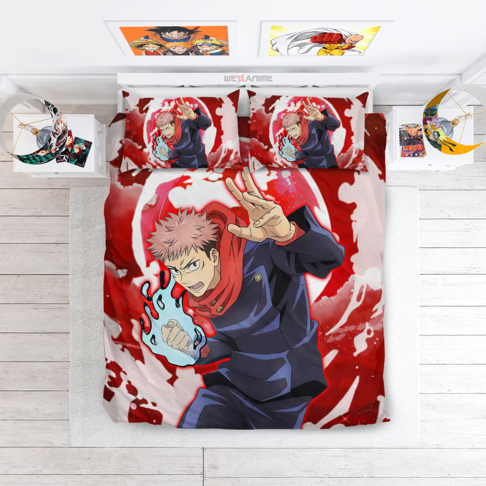 Yuji Itadori Polyester Duvet Cover Set