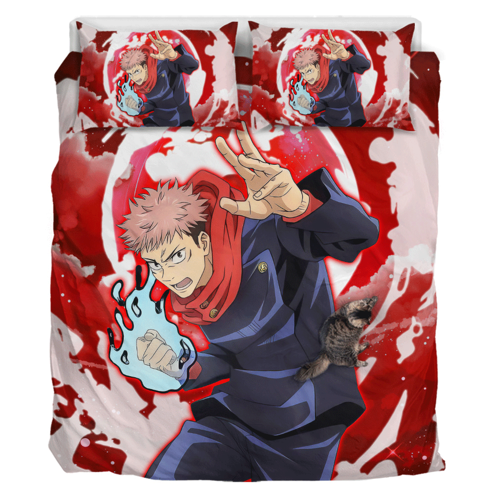 Yuji Itadori Polyester Duvet Cover Set