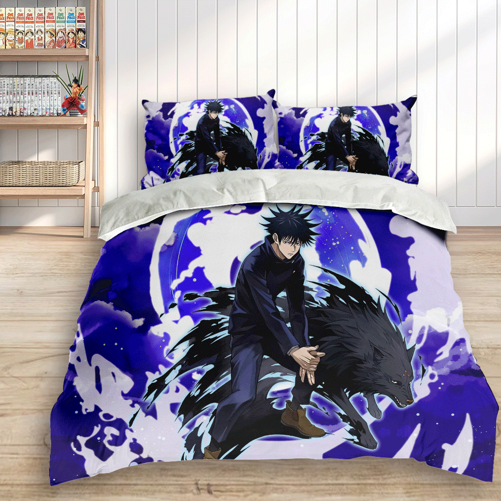 Megumi Fushiguro Polyester Duvet Cover Set