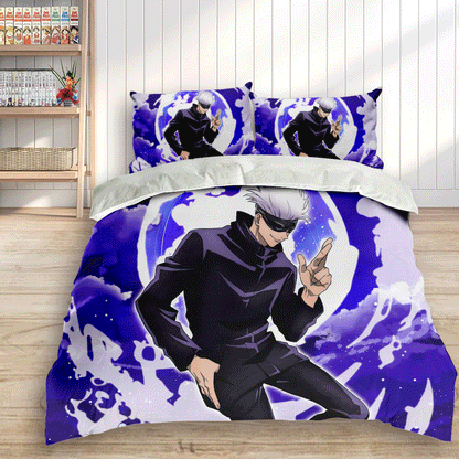 Satoru Gojo Polyester Duvet Cover Set