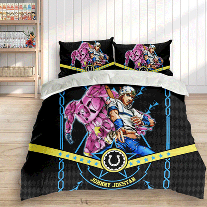 Johnny Joestar Polyester Duvet Cover Set