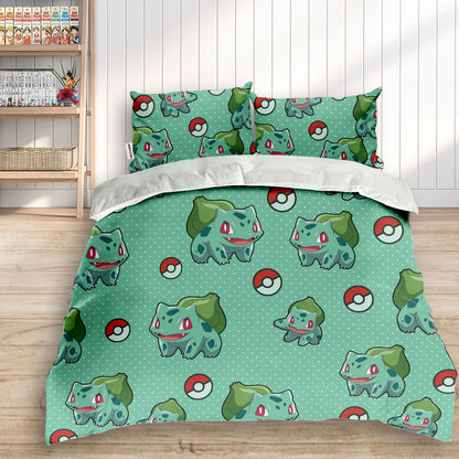 Bulbasaur Polyester Duvet Cover Set