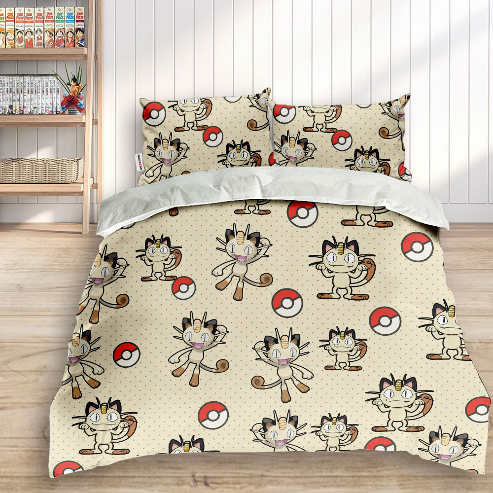 Meowth Polyester Duvet Cover Set