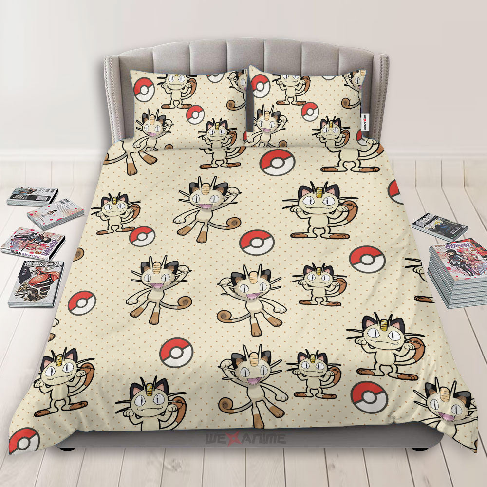 Meowth Polyester Duvet Cover Set