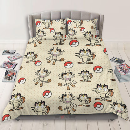 Meowth Polyester Duvet Cover Set
