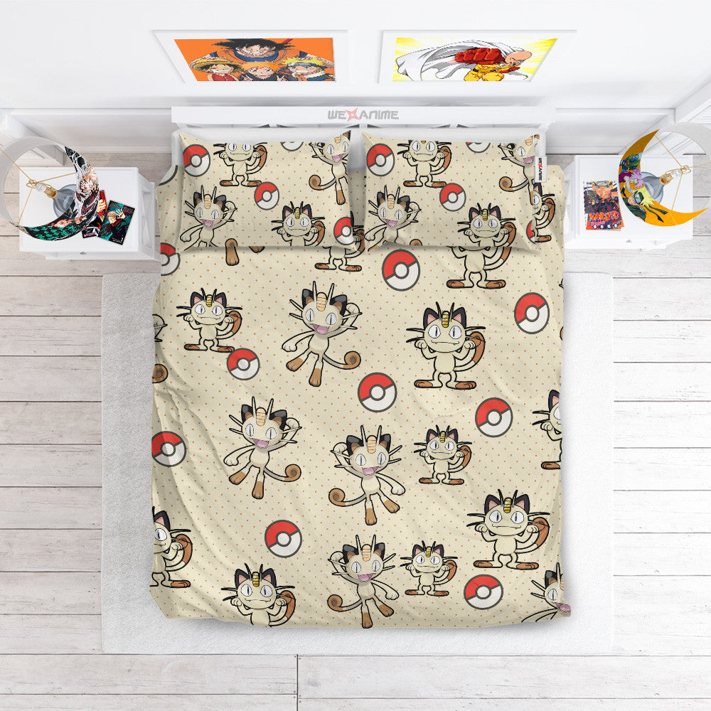 Meowth Polyester Duvet Cover Set