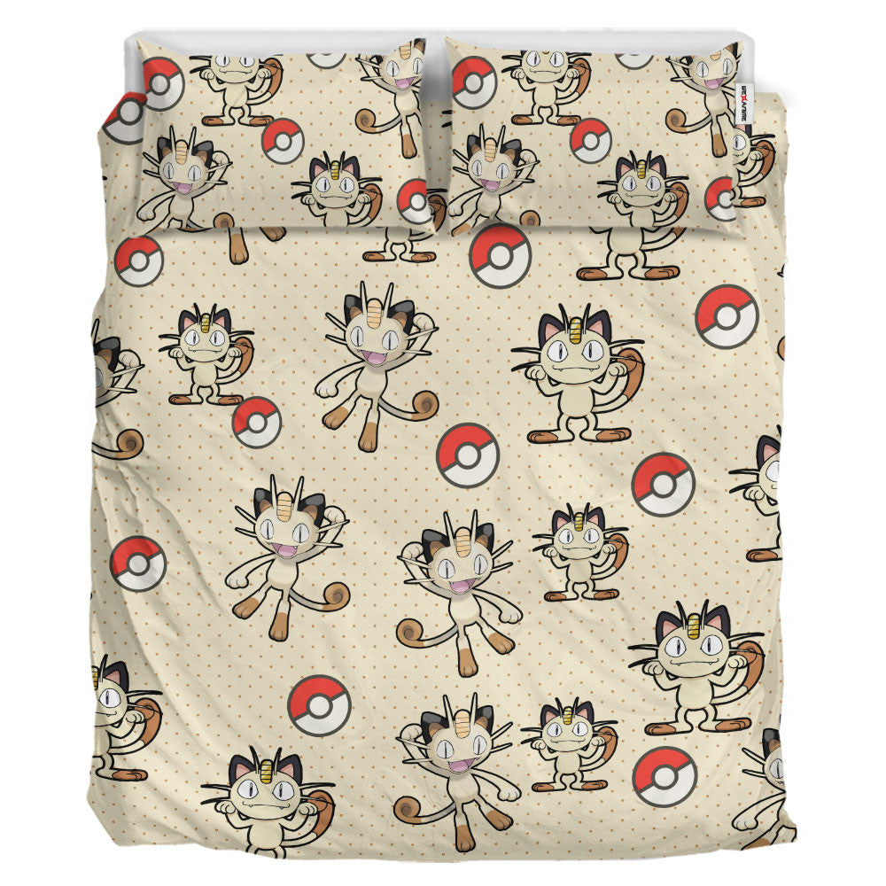 Meowth Polyester Duvet Cover Set