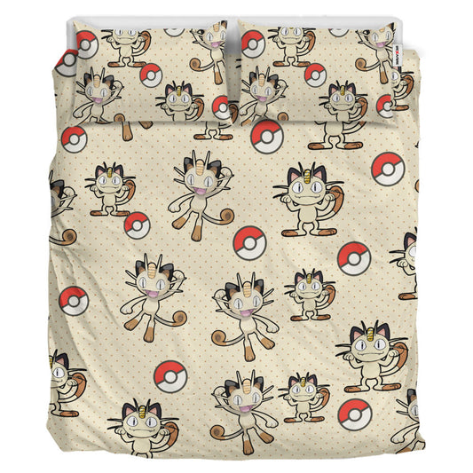 Meowth Polyester Duvet Cover Set