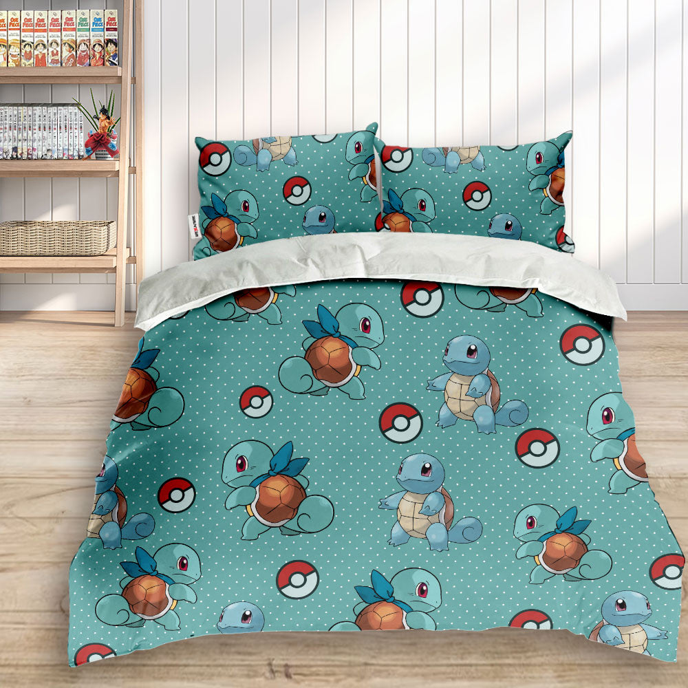 Squirtle Polyester Duvet Cover Set