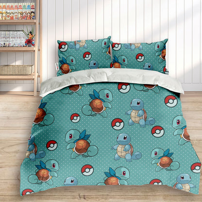 Squirtle Polyester Duvet Cover Set