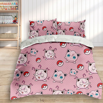 Jigglypuff Polyester Duvet Cover Set