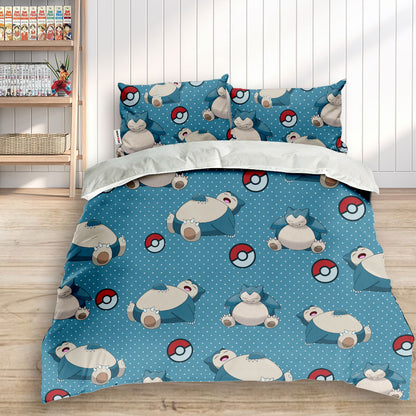 Snorlax Polyester Duvet Cover Set