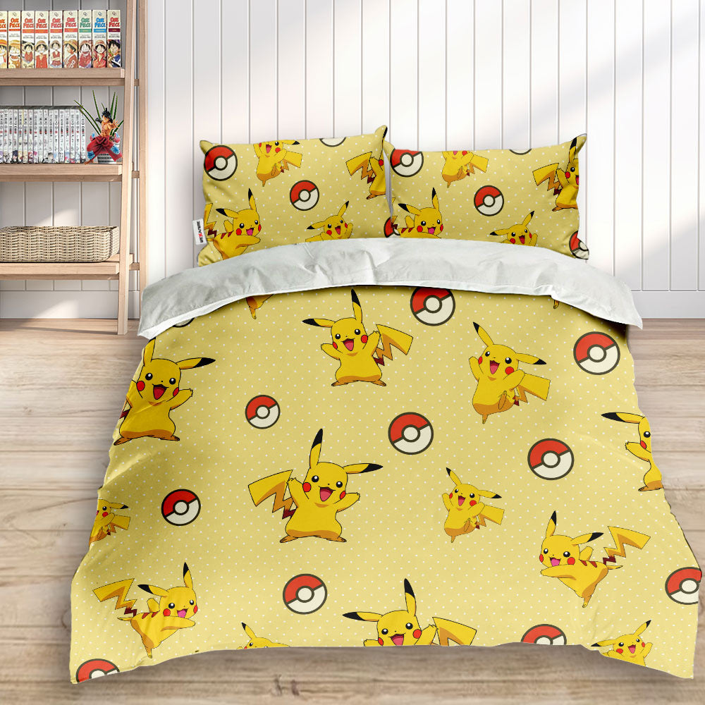 Pikachu Polyester Duvet Cover Set