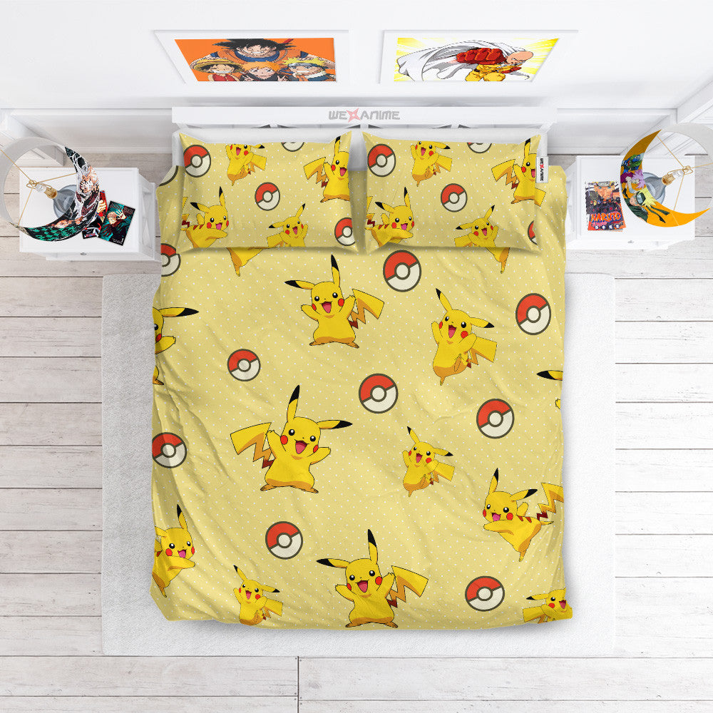 Pikachu Polyester Duvet Cover Set