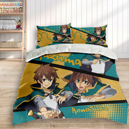 Kazuma Satou Polyester Duvet Cover Set