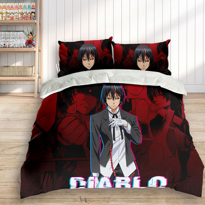 Diablo Polyester Duvet Cover Set