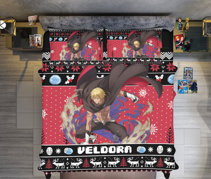 Veldora Tempest Bedding Set Xmas Style Anime