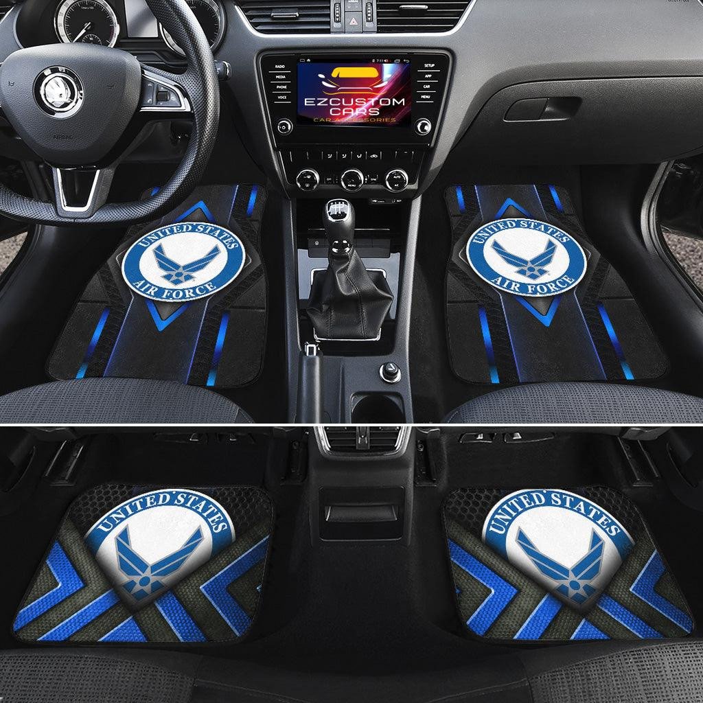 Veteran Car Mats Veteran US Air Force Symbol Car Floor Mats Black Blue