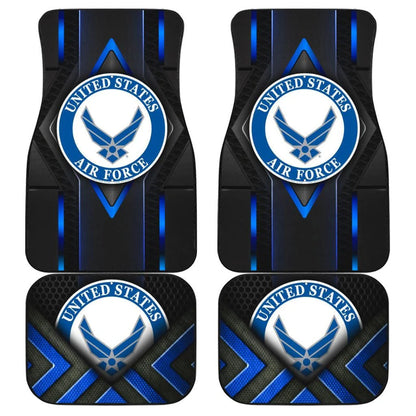 Veteran Car Mats Veteran US Air Force Symbol Car Floor Mats Black Blue