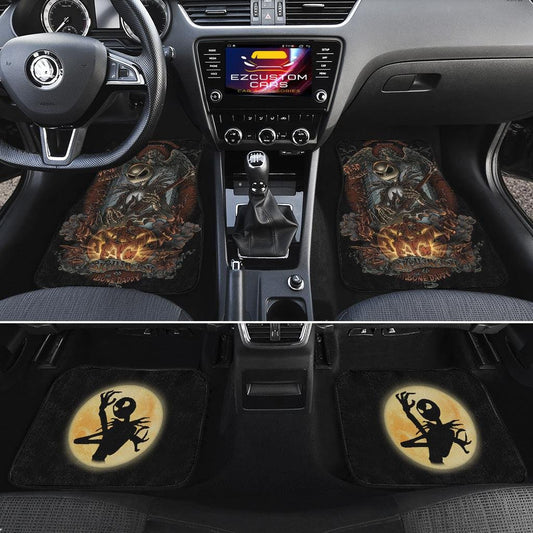 TNBC Car Mats Jack Skellington Bone Daddy Dead Concert Car Floor Mats Black Brown