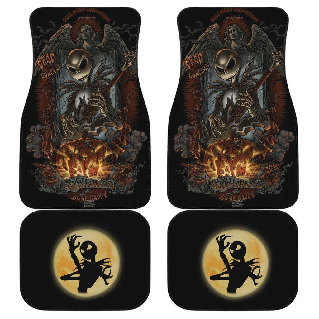 TNBC Car Mats Jack Skellington Bone Daddy Dead Concert Car Floor Mats Black Brown