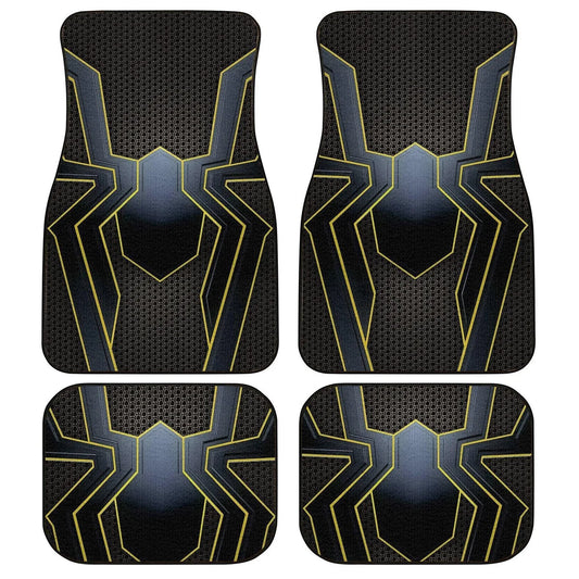 Spiderman Car Mats MV Character Spiderman Black Symbol Car Floor Mats Black