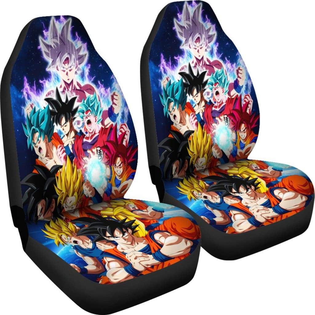 Goku All Forms Car Seat Covers